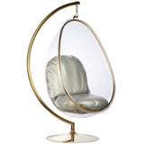 Egg Bubble Chair and Stand in Gold Finish