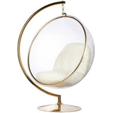 Bubble Chair and Stand in Gold Finish