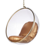 Hanging Bubble Chair In Gold Finish