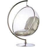 Bubble Chair and Stand in Stainless Steel