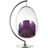 Egg Bubble Chair and Stand in Stainless Steel