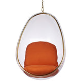 Hanging Egg Bubble Chair In Gold Finish