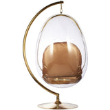 Egg Bubble Chair and Stand in Gold Finish