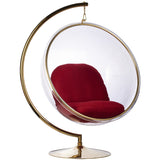 Bubble Chair and Stand in Gold Finish