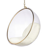 Hanging Bubble Chair In Gold Finish