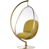 Egg Bubble Chair and Stand in Gold Finish