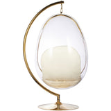 Egg Bubble Chair and Stand in Gold Finish