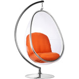 Egg Bubble Chair and Stand in Stainless Steel
