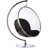 Bubble Chair and Stand in Stainless Steel