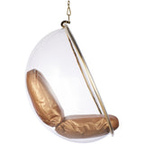 Hanging Bubble Chair In Gold Finish