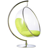 Bubble Chair and Stand in Stainless Steel