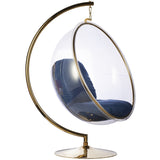 Bubble Chair and Stand in Gold Finish