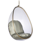 Hanging Egg Bubble Chair In Gold Finish