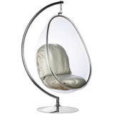 Egg Bubble Chair and Stand in Stainless Steel