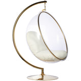 Bubble Chair and Stand in Gold Finish