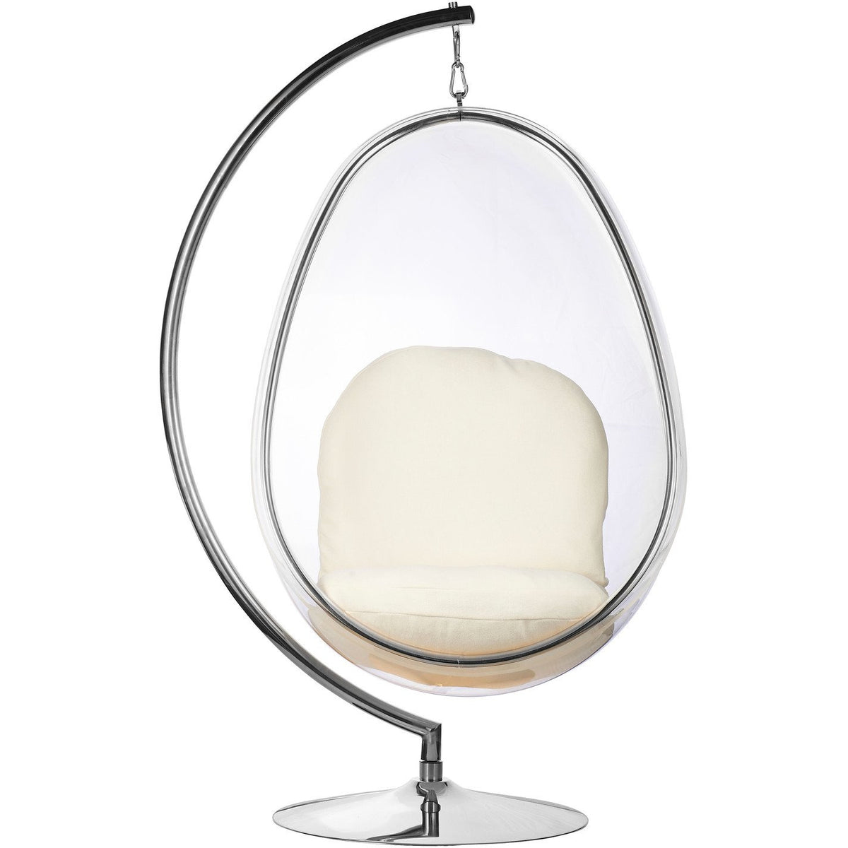 Egg Bubble Chair and Stand in Stainless Steel Bubbles and Balls