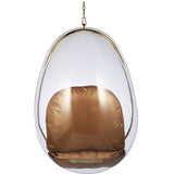 Hanging Egg Bubble Chair In Gold Finish