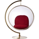 Bubble Chair and Stand in Gold Finish