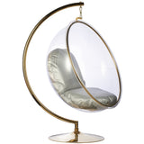 Bubble Chair and Stand in Gold Finish