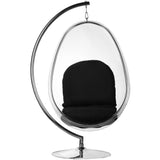 Egg Bubble Chair and Stand in Stainless Steel