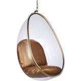 Hanging Egg Bubble Chair In Gold Finish