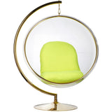 Bubble Chair and Stand in Gold Finish