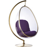 Egg Bubble Chair and Stand in Gold Finish