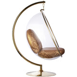 Bubble Chair and Stand in Gold Finish