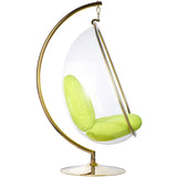 Egg Bubble Chair and Stand in Gold Finish