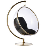 Bubble Chair and Stand in Gold Finish