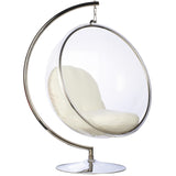 Bubble Chair and Stand in Stainless Steel