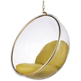 Hanging Bubble Chair In Gold Finish
