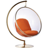 Bubble Chair and Stand in Gold Finish