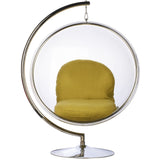 Bubble Chair and Stand in Stainless Steel
