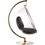 Bubble Chair and Stand in Gold Finish