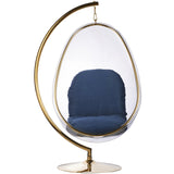 Egg Bubble Chair and Stand in Gold Finish