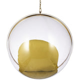 Hanging Bubble Chair In Gold Finish