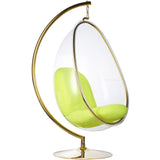 Egg Bubble Chair and Stand in Gold Finish