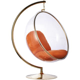 Bubble Chair and Stand in Gold Finish