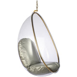 Hanging Egg Bubble Chair In Gold Finish