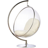 Bubble Chair and Stand in Stainless Steel