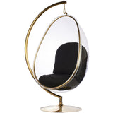 Egg Bubble Chair and Stand in Gold Finish