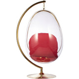Egg Bubble Chair and Stand in Gold Finish