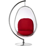 Egg Bubble Chair and Stand in Stainless Steel
