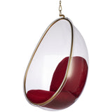 Hanging Egg Bubble Chair In Gold Finish