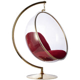 Bubble Chair and Stand in Gold Finish