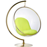 Bubble Chair and Stand in Gold Finish