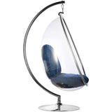 Egg Bubble Chair and Stand in Stainless Steel