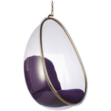 Hanging Egg Bubble Chair In Gold Finish