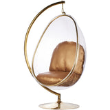 Egg Bubble Chair and Stand in Gold Finish